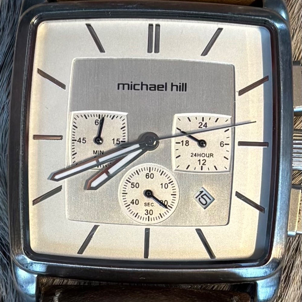 Michael Hill Watch Leather Band Square Face